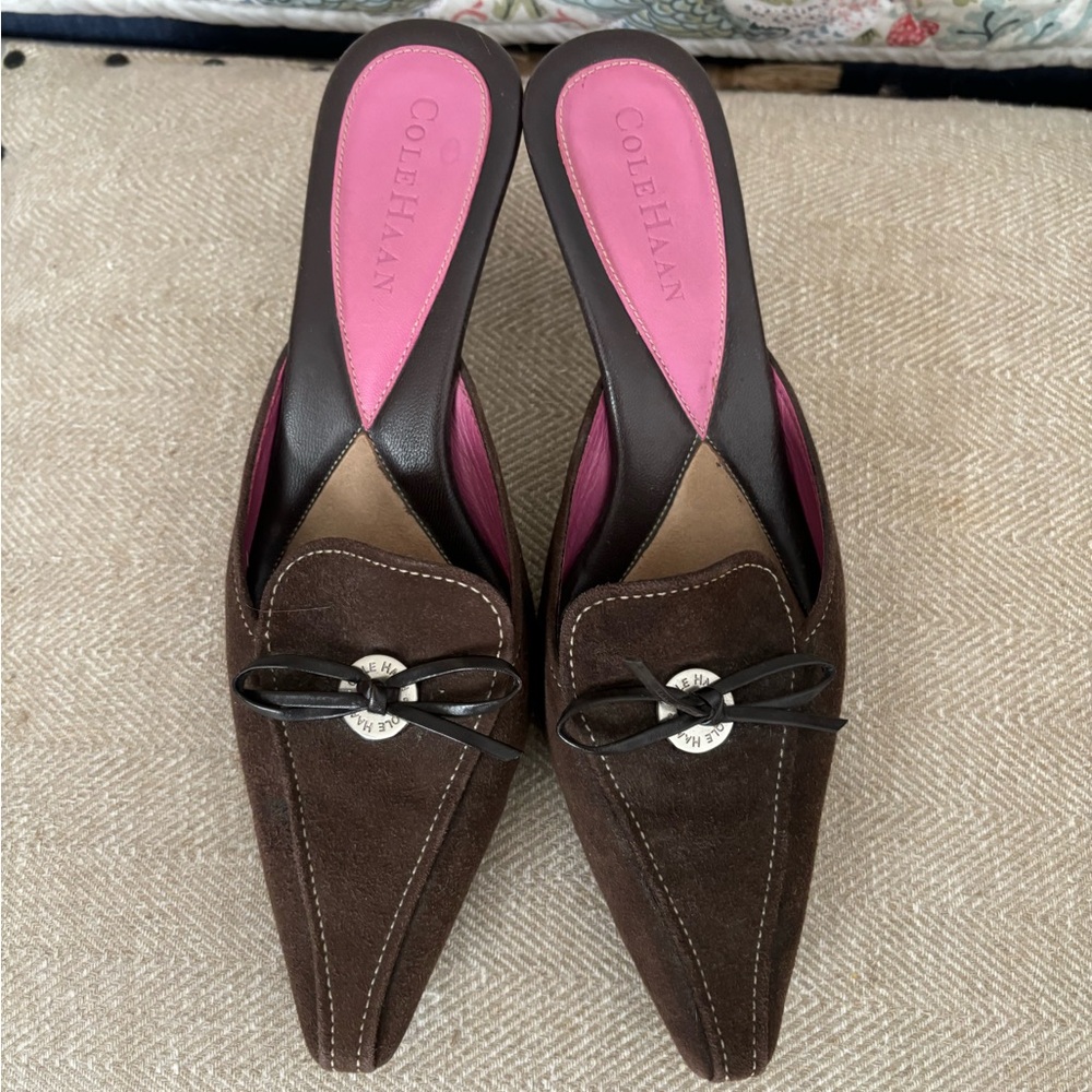 Cole Haan brown suede mules Size 6.5